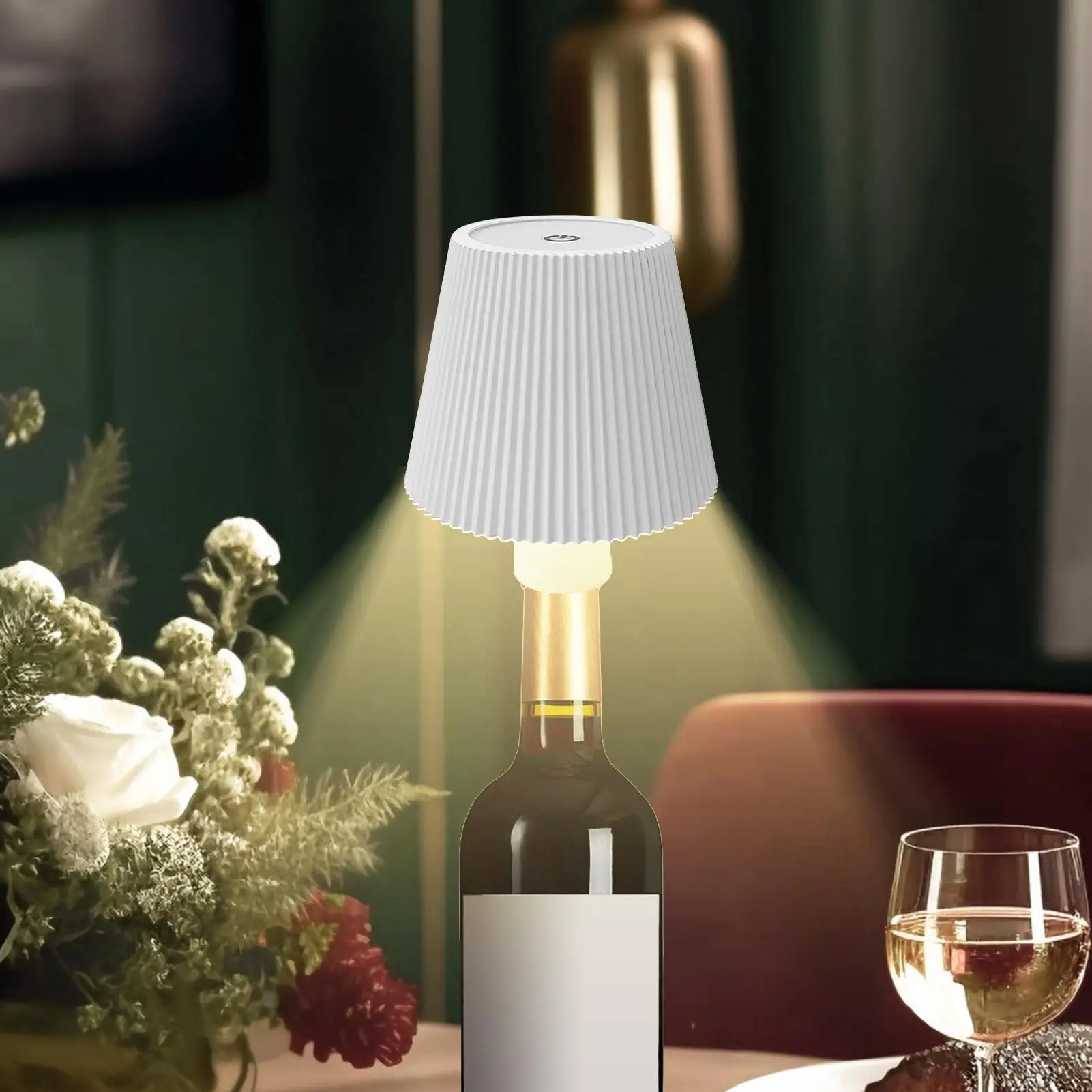 

Абажур для бутылки вина, беспроводная лампа для бутылки с 3-цветными элегантными компактными мягкими осветительными украшениями для кухни, Рождества