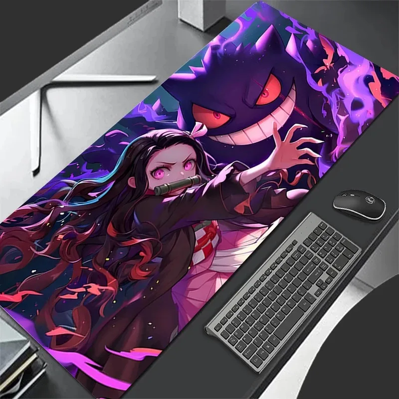 Mauspad Gaming-Teppich Anime Tastatur-Unterlage PC Kawaii Mitsuri Kanroji Mauspad XXL P-pokemonS Mauspads Laptop Erweiterte Schreibtischunterlage
