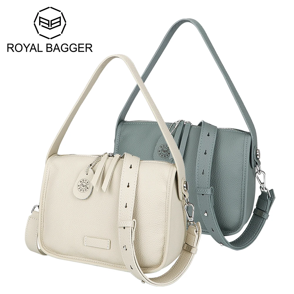 

Royal Bagger Fashion Shoulder Bags for Women, Genuine Leather Crossbody Bag, Commuting Underarm Handbag 1880