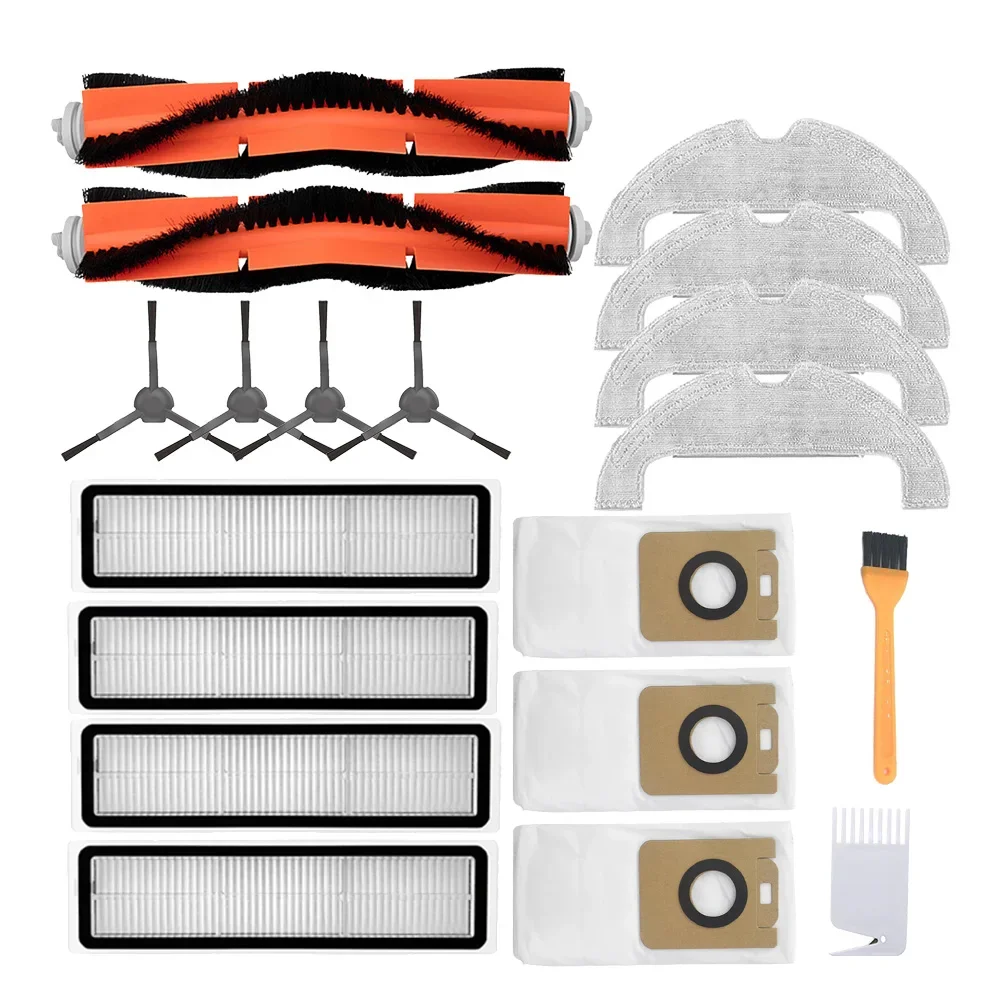 Spazzola laterale filtro HEPA sacchetto per la polvere panno per la pulizia del mocio per Xiaomi Dreame Bot Z10 Pro / L10 Plus ricambi per aspirapolvere