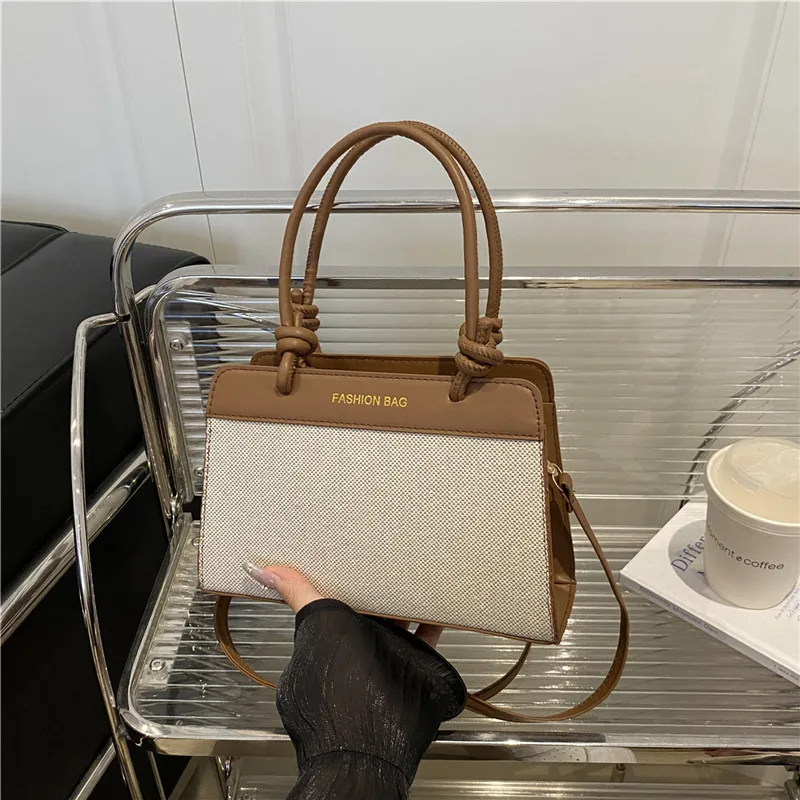 

2025 Womens Trendy Oversized Shoulder Bag Color Mix Crossbody Purse Chic Large Capacity Handheld Tote