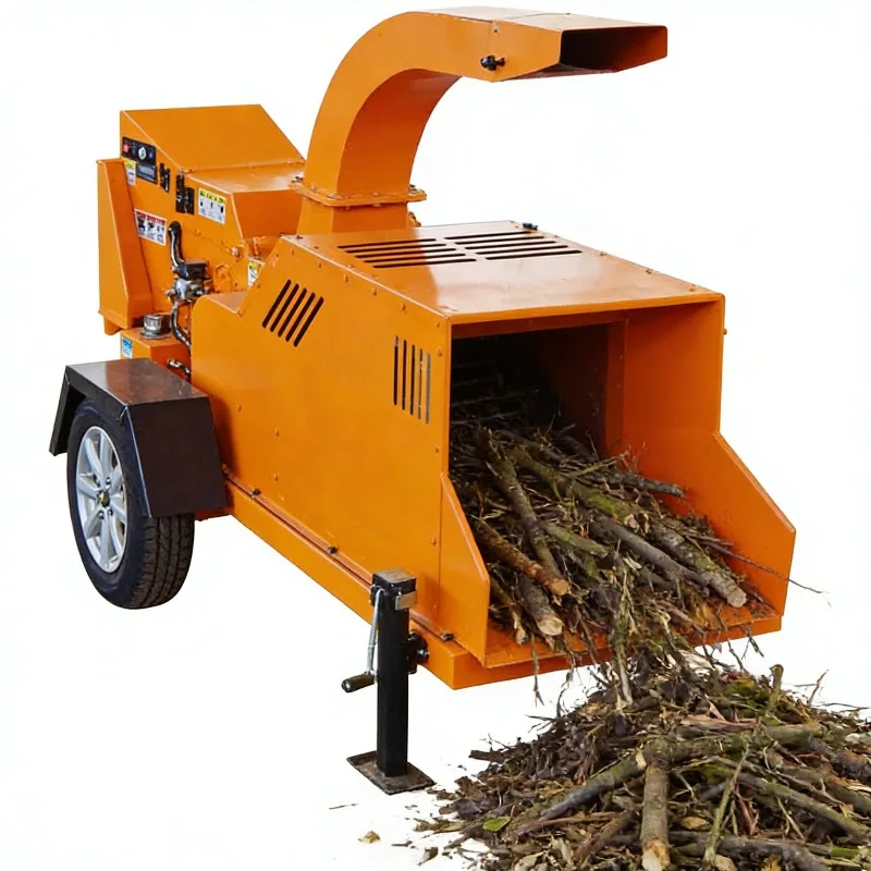 High Capacity Industrial Wood Crusher Machine Chipping Palm Tree Coconut Branches for Wood Pellet Fuel Production Customized
