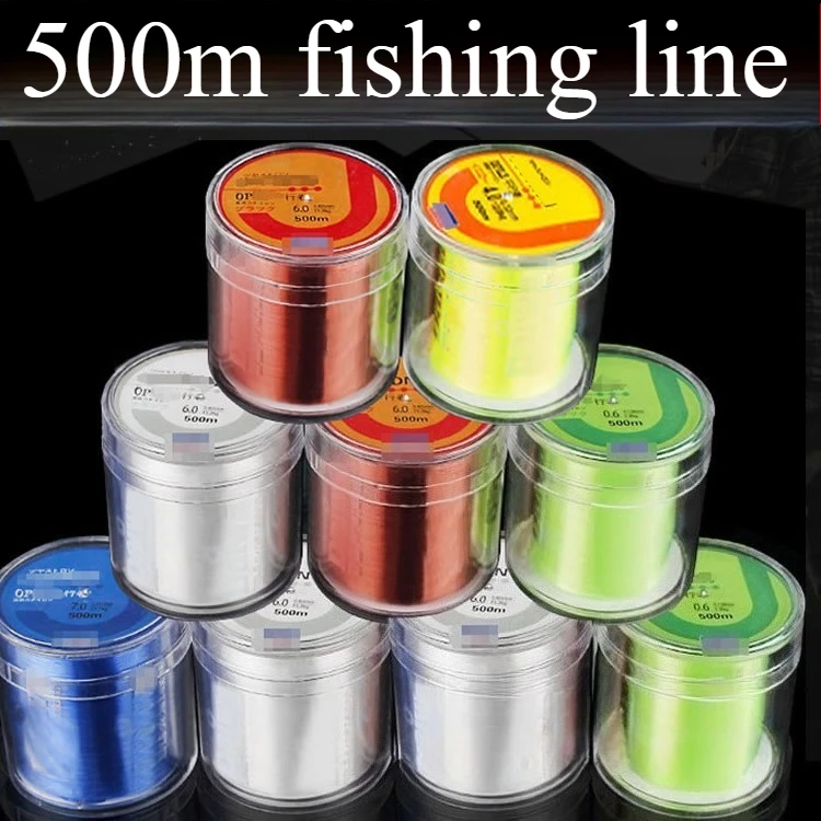 

500 Meter Strong Tension Fishing Line Strong Tensile Strength Wear-resistant Main Line Nylon Sub Line 9 # 10 # 12 #