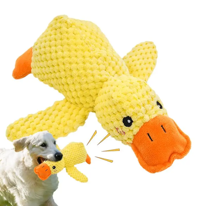 Cute Calming Duck Dog Toy 2024 Fun Dog Interactive Toy Plush Sound Toy Quack-Quack Duck Dog Toy Pet Supplies for Dog Play