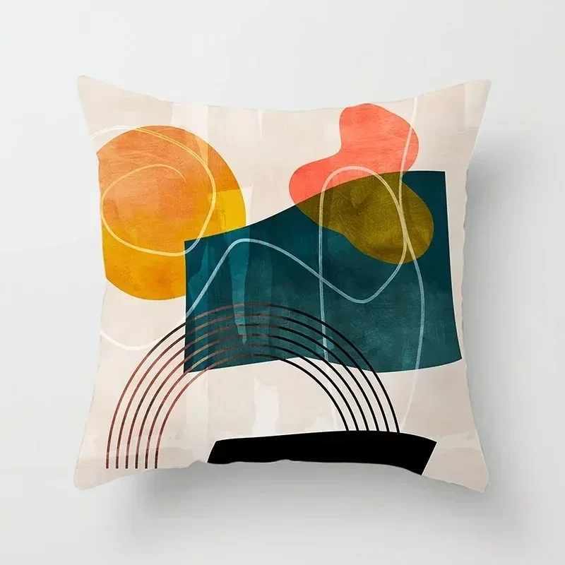 غطاء وسادة رمي إبداعي ملون مع طباعة قطيفة قصيرة لتزيين أريكة غرفة المعيشة وغطاء وسادة
