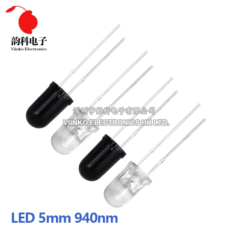 10pairs 3mm 5mm 940nm LED Infrared Emitter and IR Receiver Diode Diodes 301A for arduino