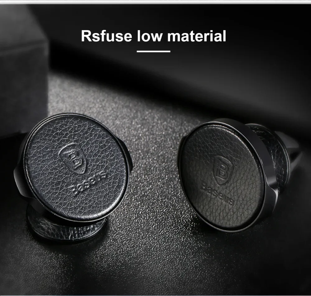 Baseus Magnetic Car Phone Holder for iPhone Xiaomi Huawei Full Rotation Metal Phone Holder Stand Sticker Universal Car Holder