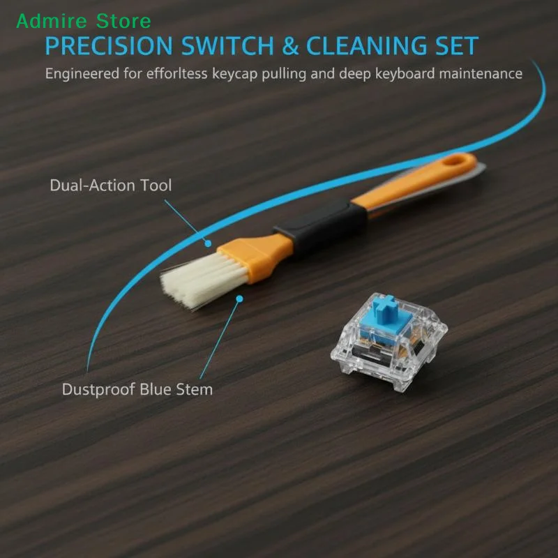 [G]30 Pcs 3 Pin Tactile Keyboard Clicker Switches With Cleaning Brush For Custom Mechanical Keyboard Enthusiasts