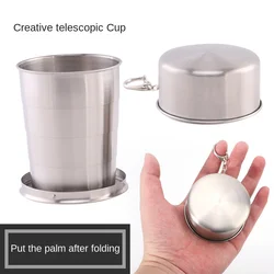 Stainless Steel Folding Cup Portable Outdoor Travel Camping Telescopic Cup Ourdoor Foldable Drinkware 75ml/150ml/250ml