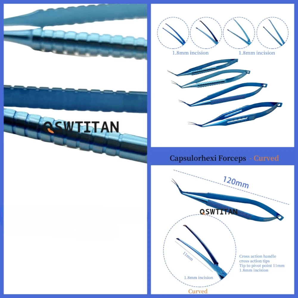 Eyelid Tools Titanium Inamura Capsulorhexis Forceps Ophthalmic Forceps Ophthalmic Instrument Microscopy Tearing Tweezers
