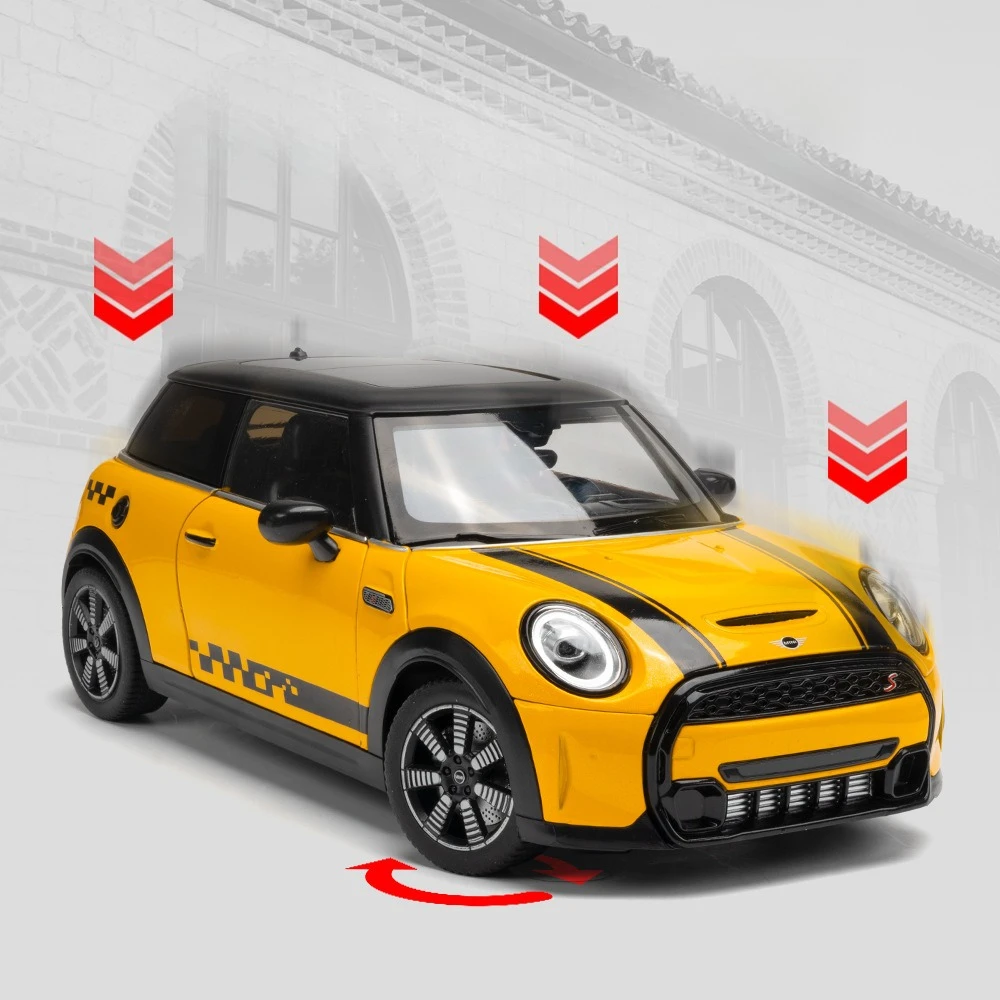 Simuliertes 1:18 Mini Cooper Legierungsautomodell Ornament Spielzeug Großhandelslieferung