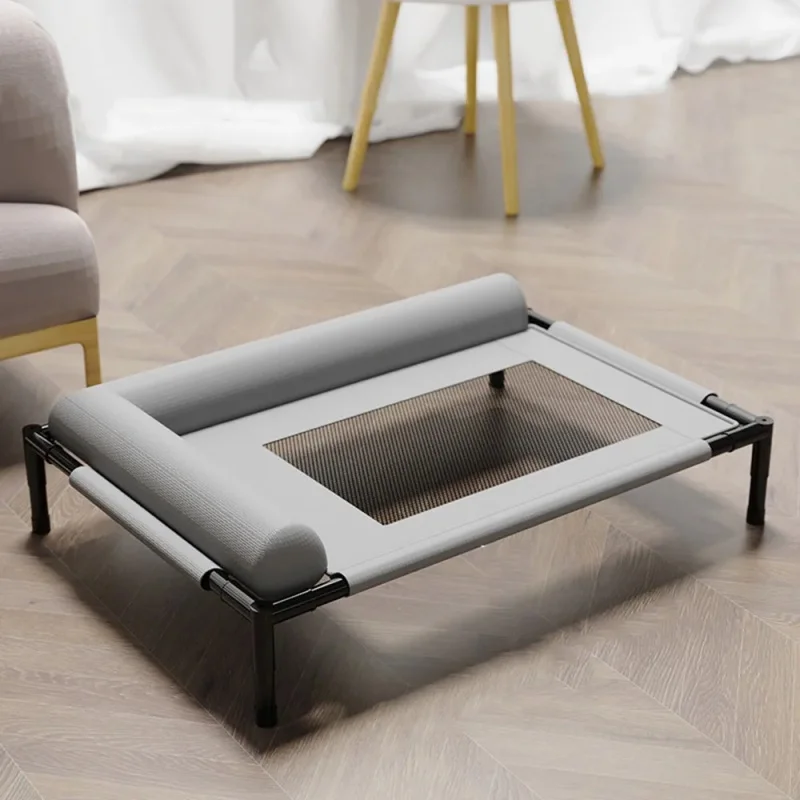 Pet Furniture Mesh Elevated Dog Beds Breathable Removable Raised Dog Bed with Pillow Outside Dog Bed Cat Patio Sunbathing