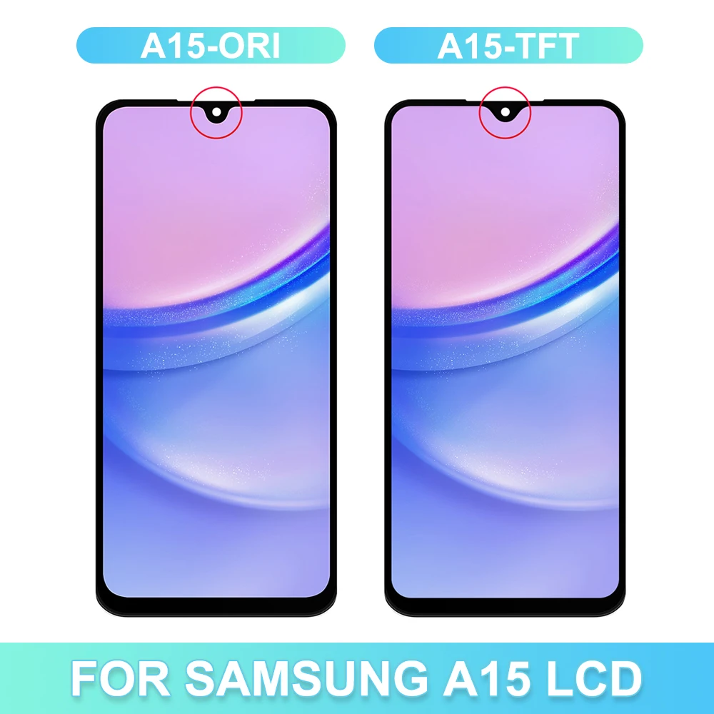 100% Tested For Samsung A15 SM-A155F Display Touch Screen Digitizer Assembly A15 5G SM-A156B A156E LCD Replacement