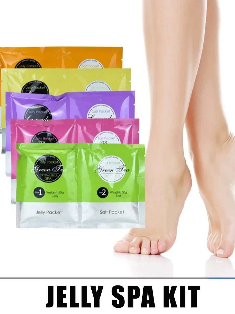 Salon Jelly Spa Kit 2 étapes soins des pieds Peeling Exfoliation désodorisation ensemble pour pédicure