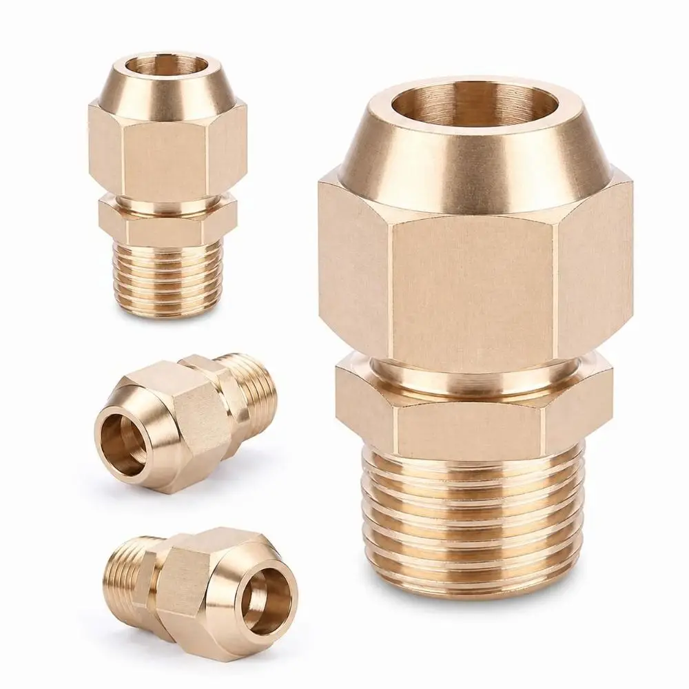 Brass Flare Adapter Gold 1/4