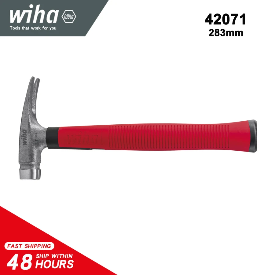 WIHA Electrician's Hammer with 300 g Head No Slip Handle Claw Hammer Made in Germany 42071