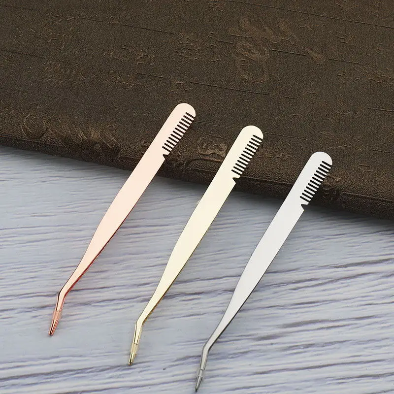 Roestvrijstalen Wimpers Pincet Voor Wimpers Extensie Reparatie Haar Wenkbrauw Clips Verwijderen Wenkbrauw Pincet Professionele Make-Up Tool