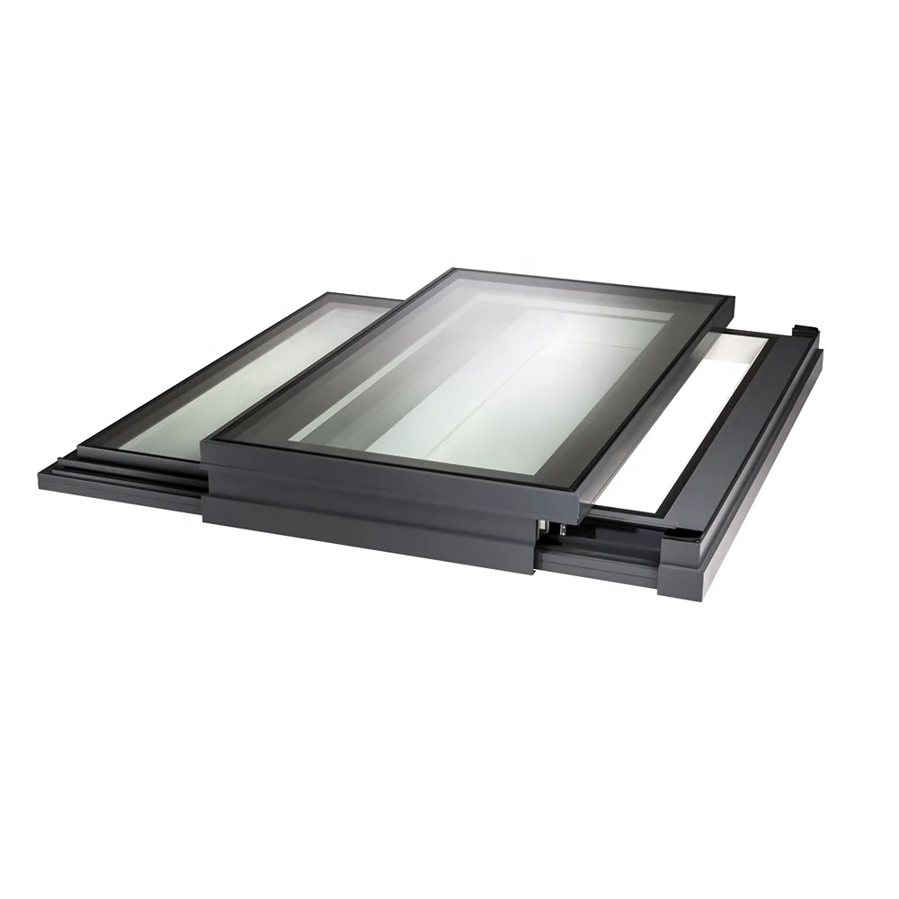 High Quality Weatherproof Aluminum Automatic Sliding Roof System Electric Fireproof Sliding Roof Access Hatches for Houses