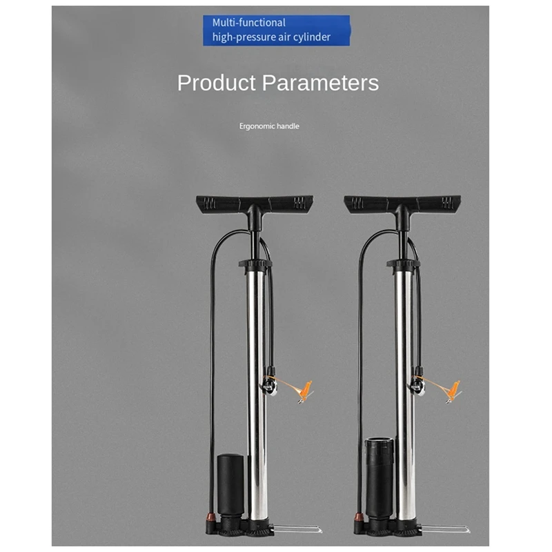 Bicycle Pump Portable Inflator, Floor-Standing Bicycle Pump, Multi-Purpose Lightweights Bicycle