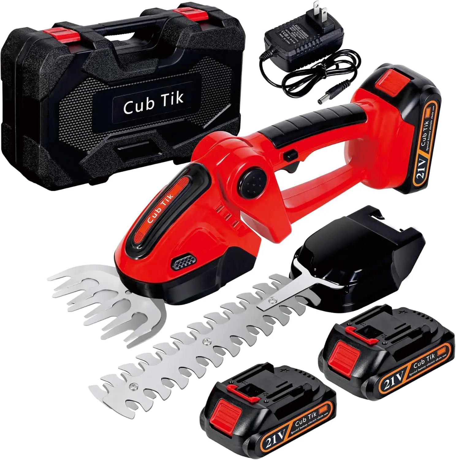 

Cordless 2-in-1 Hedge Trimmer with Adjustable Angles, Battery & Charger for Garden Care