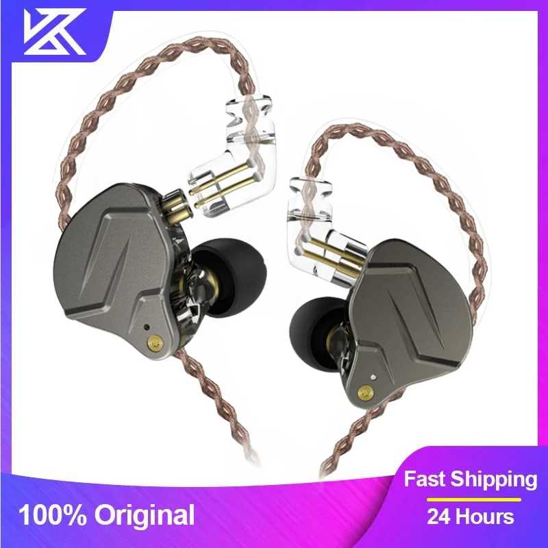 

KZ ZSN PRO 1BA+1DD Hybrid technology HIFI Metal In Ear Earphones Bass Earbud Sport Noise Cancelling Headset ZST X AS10 ZS10 EDX