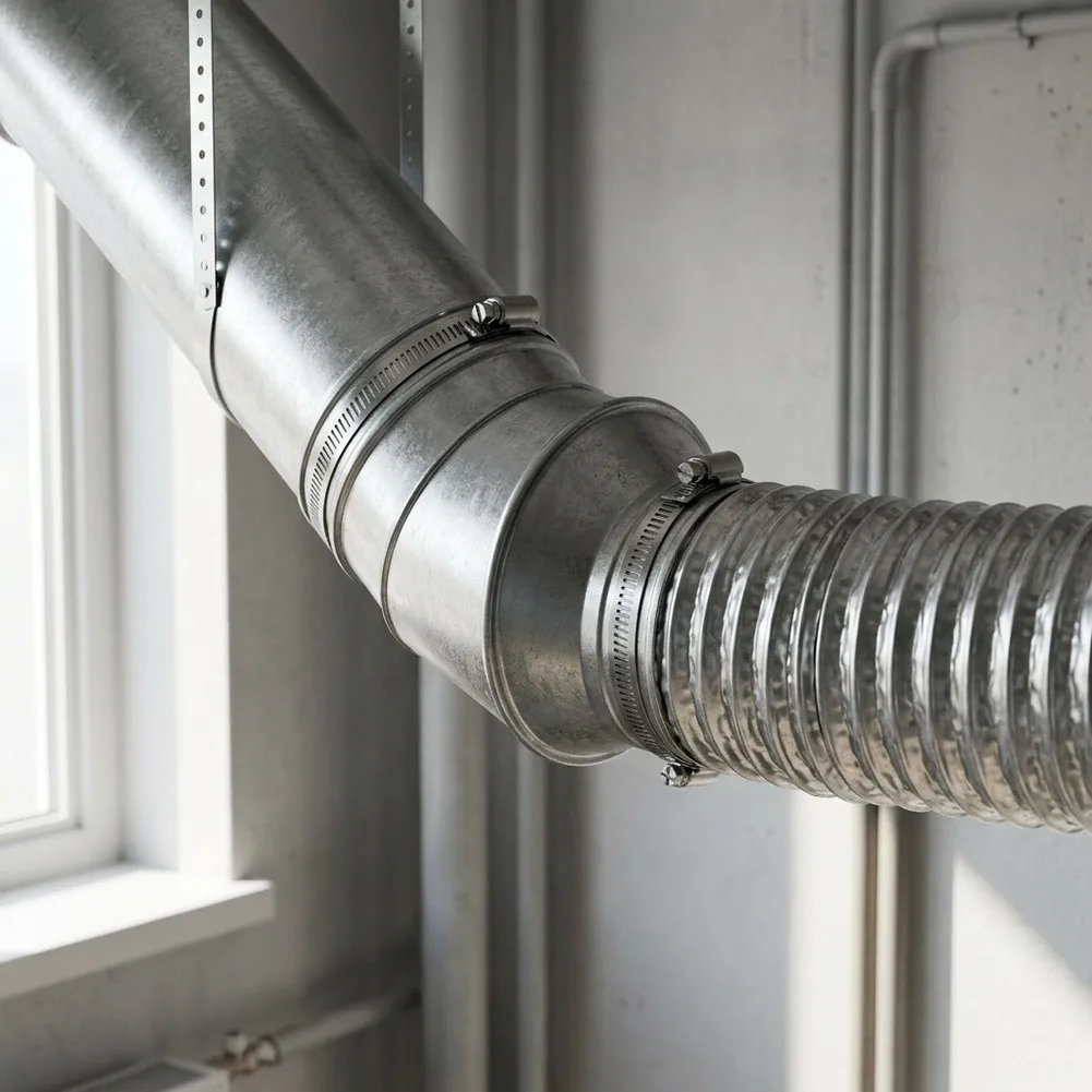 Duct Reducer 6 Inch to 4 Inch Galvanized Steel Air Duct Adapter for HVAC Fan Dryer Vent and Portable AC Hose Connection