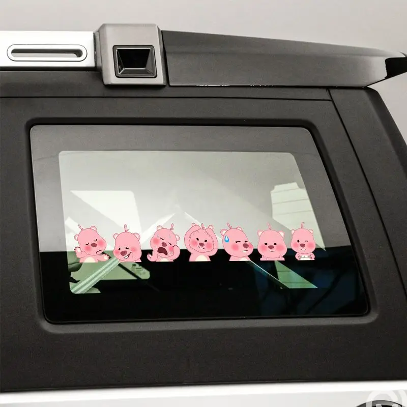 Wholesale 2026 New Cute Loopy Reflective Car Stickers Funny Pink Beaver Cartoon Anime Decals for Car Motorcycle