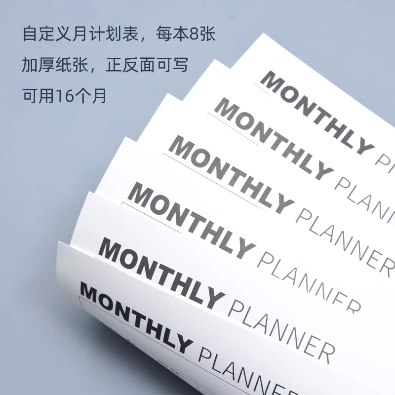 Zoecor FIZZ Weekly Plan Desktop Efficiency Plan PU Monthly Planner Daily Learn  Time Management Notepad Multifunction Plan Book