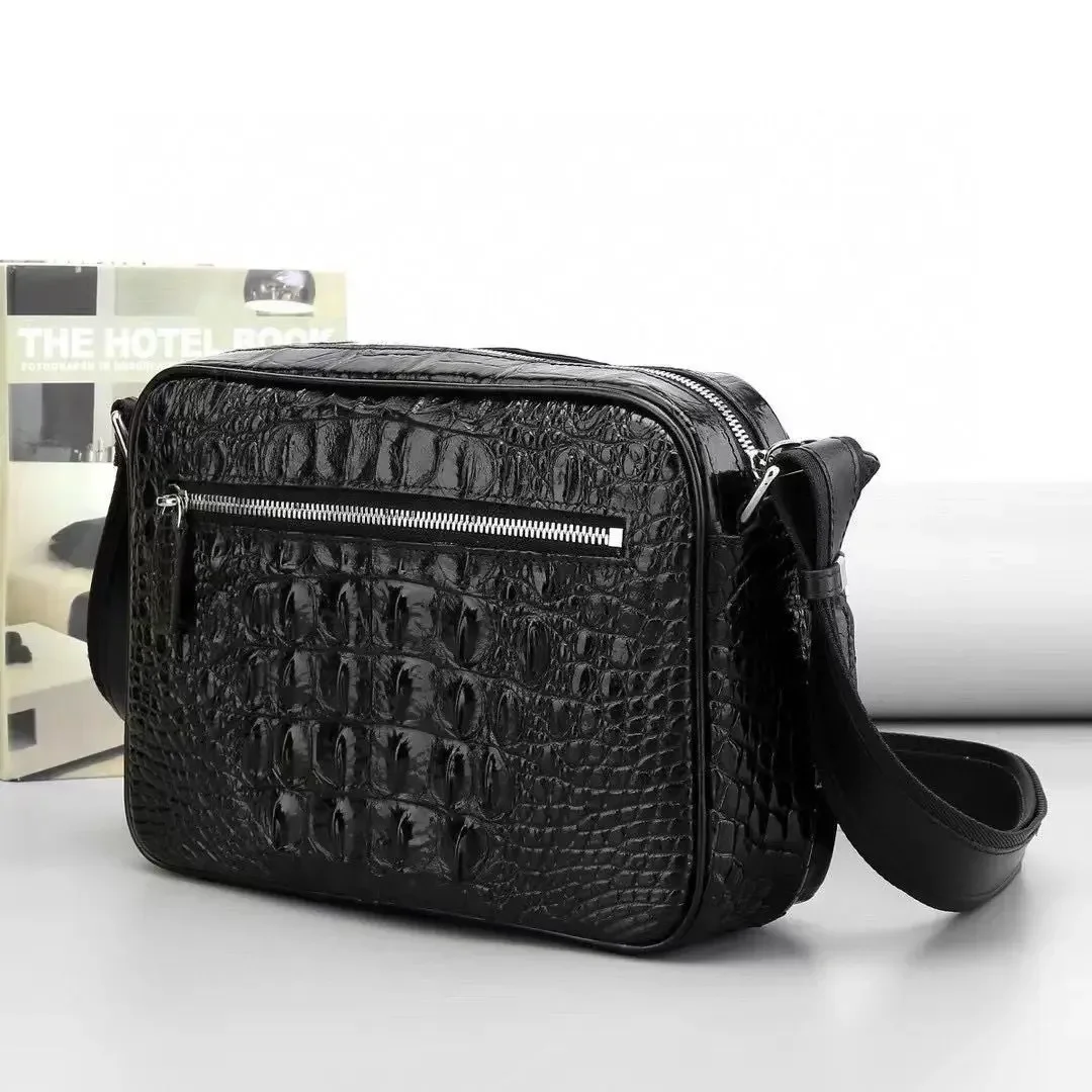 2027 New Fashion Real Alligator Leather Men Handbags European Designer Genuine Leather Shoulder Bags Female Luxury Crossbody Bag
