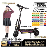 ARWIBON Q12 Plus Electric Scooter for Adults 6000W Motors 60V 38AH Vacuum Off-Road Tires High Performance Off-Road Escooter