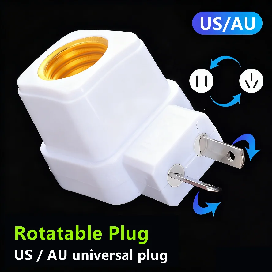 2~1PCS E27 EU/US/AU Plug LED Light Lamp Bulbs Socket Base Holder  Edison Light Bulb Adapter ON/OFF Switch Lighting Accessories