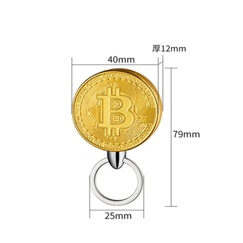 Creative Metal Coin Lighter Commemorative Coin Gold Plated Silver Bitcoin Shaped Butane Lighter Smoking Accessories