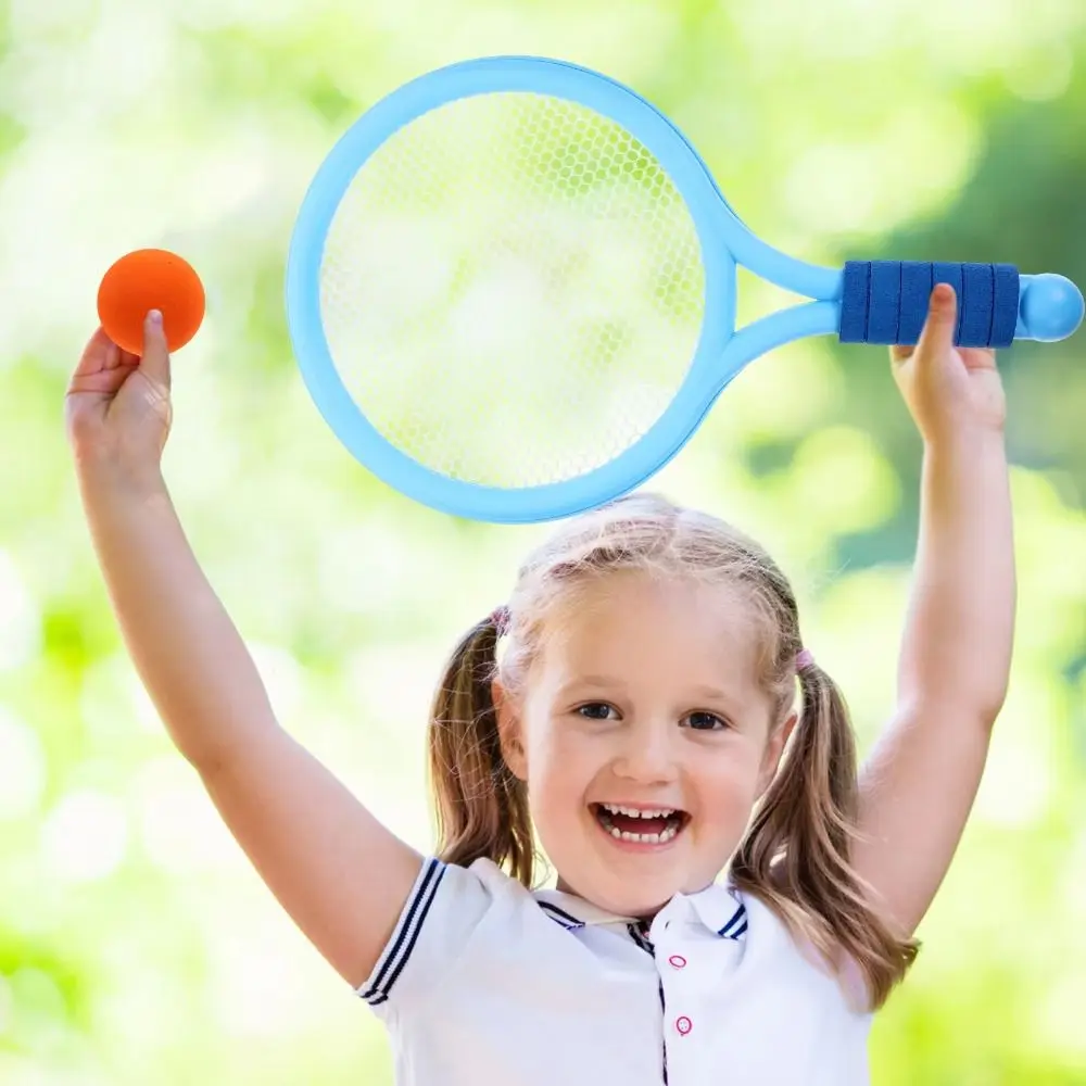 مقبض مريح مضارب كرة الريشة مجموعة المحمولة المضادة للانزلاق الريشة لعب الأطفال الكرات الريشة كرات التنس لعب التنس مجموعة