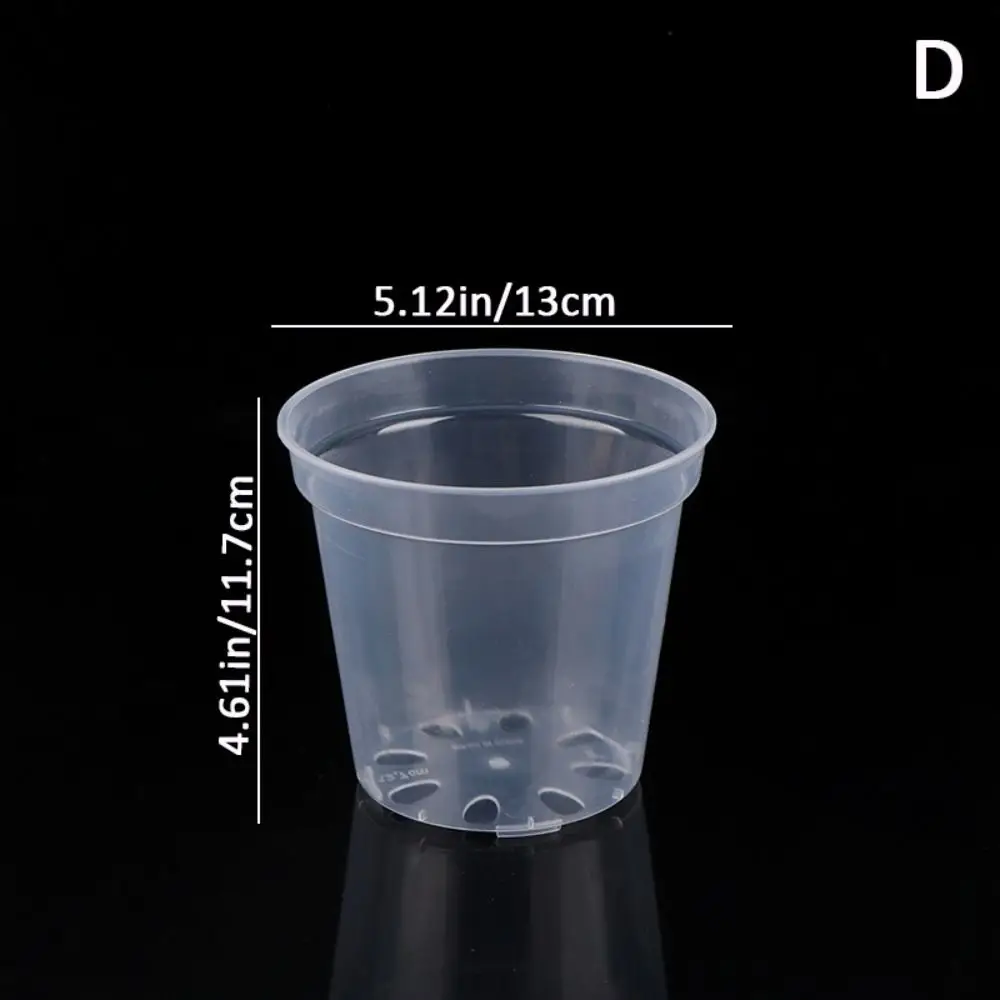 Durable DIY Planter Pot Plastic Transparent Round Starting Pot Large Capacity Anti-Deformation Orchid Nursery Container Home