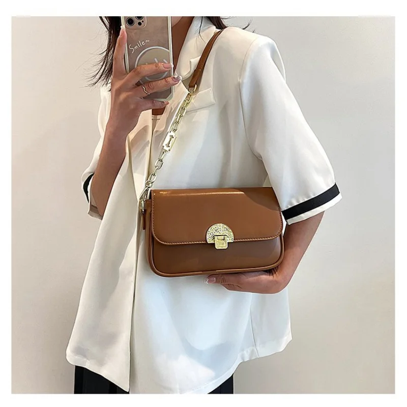 

Women's Handbag Made Of Aster-Patterned Leather Featuring Trendy Belgium Lightweight Soft Daily Look