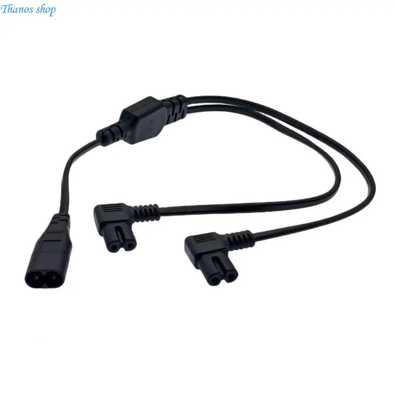 

IEC320 C8 Male To 2 C7 Female Power Cord For Printers And Lamp X37A