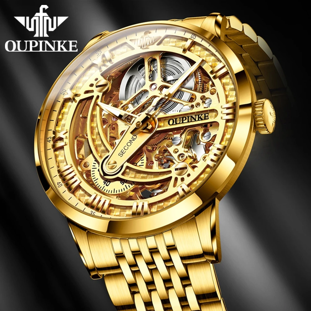 OUPINKE Automatic Mechanical Watch for Men Luxury TOP Brand Watch