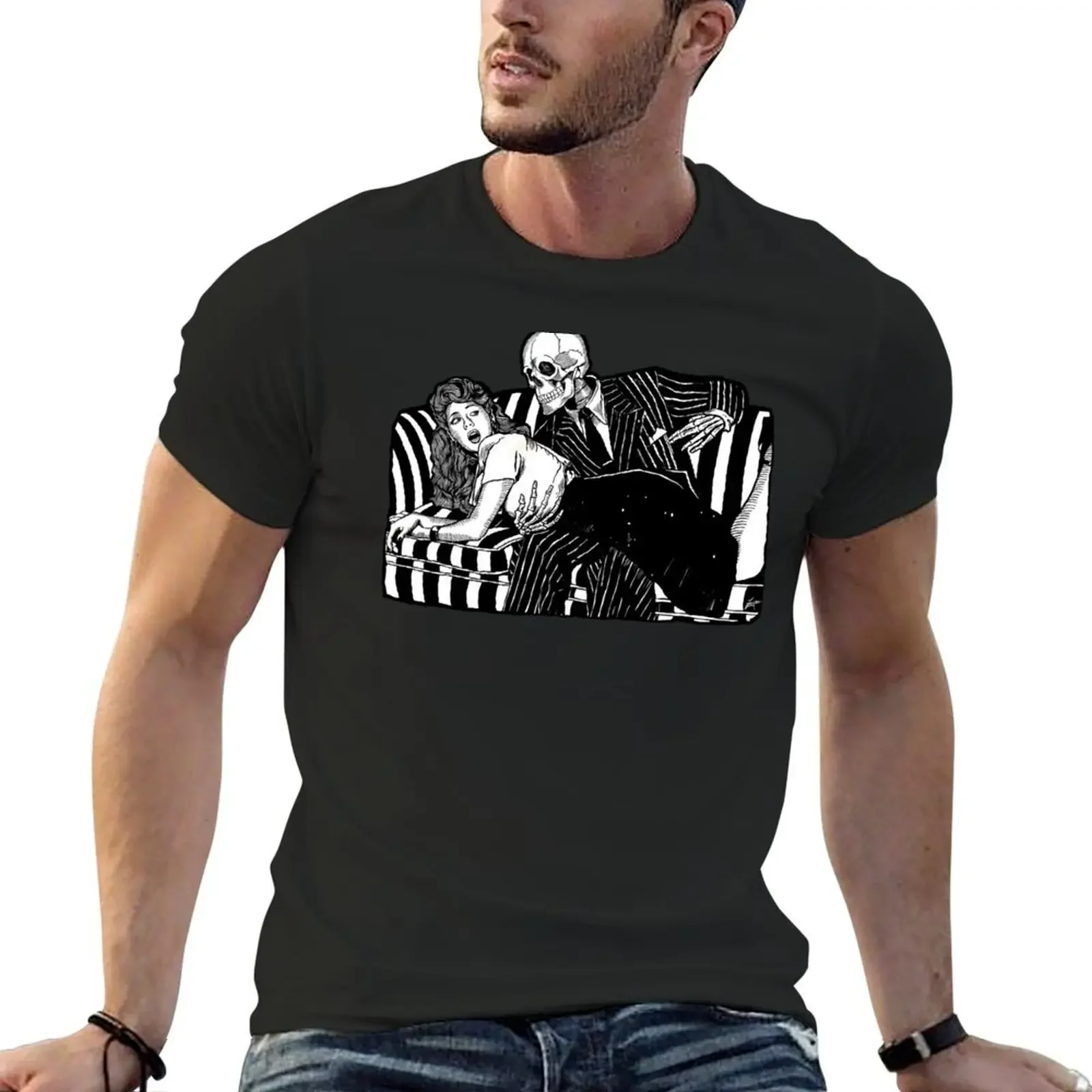 

Death and the Maiden: Spanking Edition T-Shirt graphics sports fans quick-drying vintage graphic tee Men's t shirts