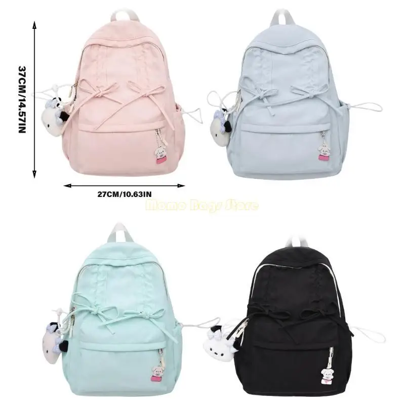 X90D Japanische Styles Rucksack Casual Daypacks Schule Rucksack Reise -Rucksack großer Kapazität Rucksack Lovely Bows Rucksack
