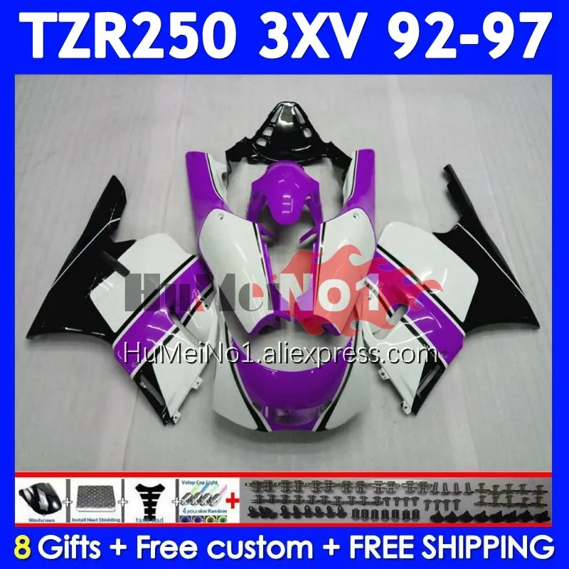 TZR-250 For YAMAHA 3XV TZR250 TZR 250 RR 92 93 94 95 96 Purple white 97 376No.122 TZR250RR 1992 1993 1994 1995 1996 1997 Fairing