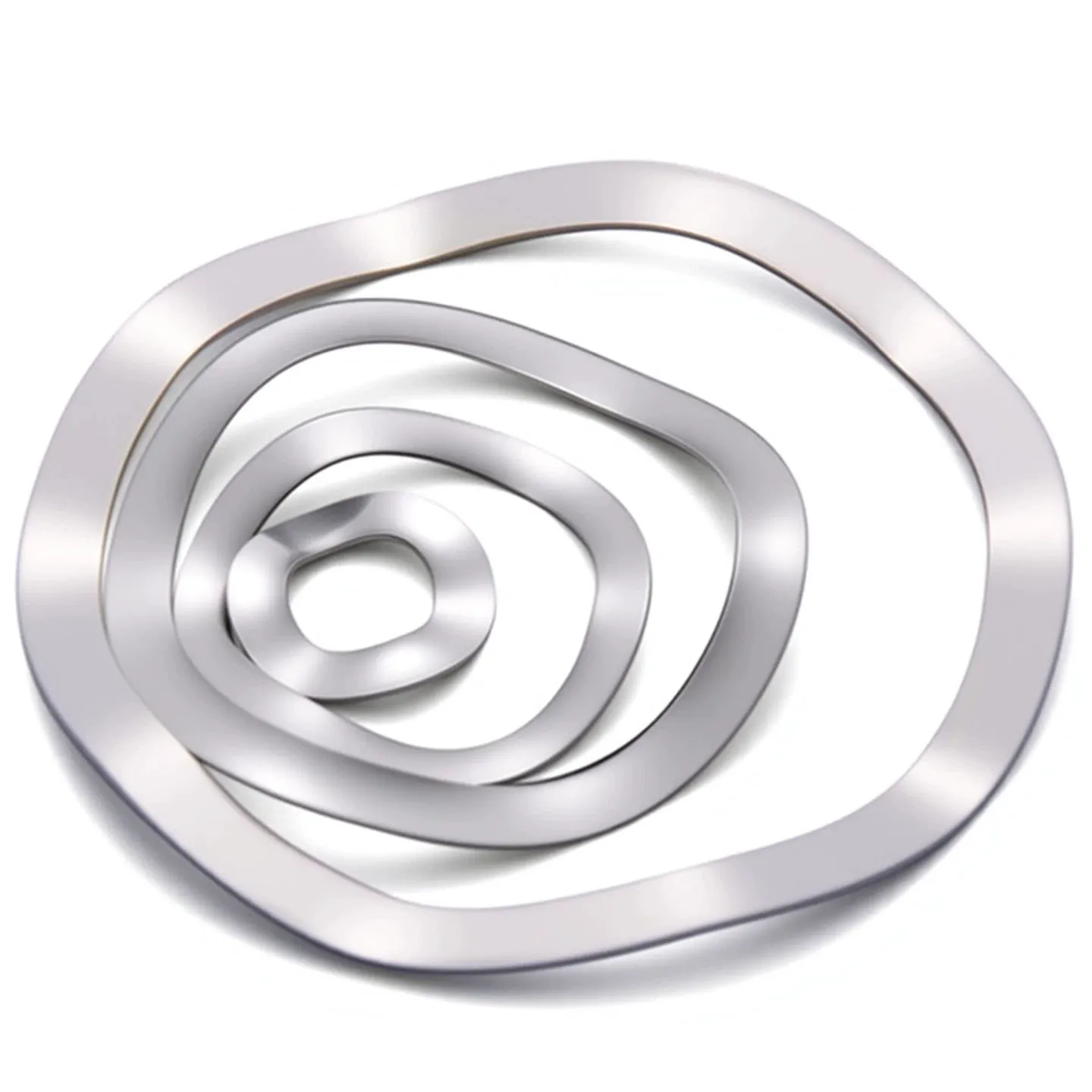 M3 M4 M5 M6 M8 M10 M12 M14 M16 M19 M21 M23~M51 304 Stainless Steel Three Wave Crest Type Spring Washer Gasket for Bearing Shafts