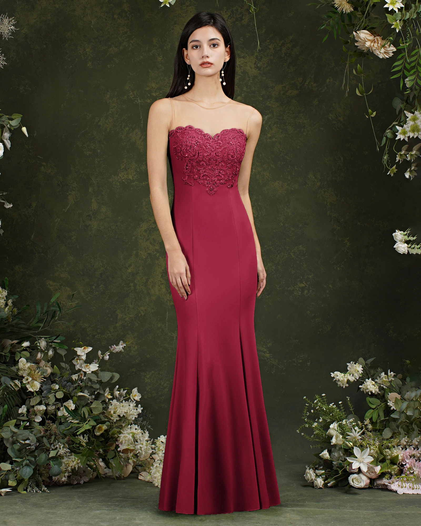 FATAPAESE-vestido de dama de honor de satén para mujer, elegante vestido de sirena largo hasta el suelo, vestidos de fiesta para boda