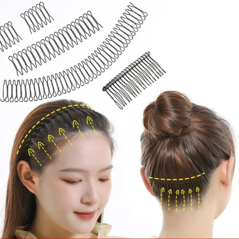 

Women Invisible Broken Hair Clip Hairpin Black Acrylic Curve Needle Hair Bangs Comb Headwear for Girls Styling Hair Accessories