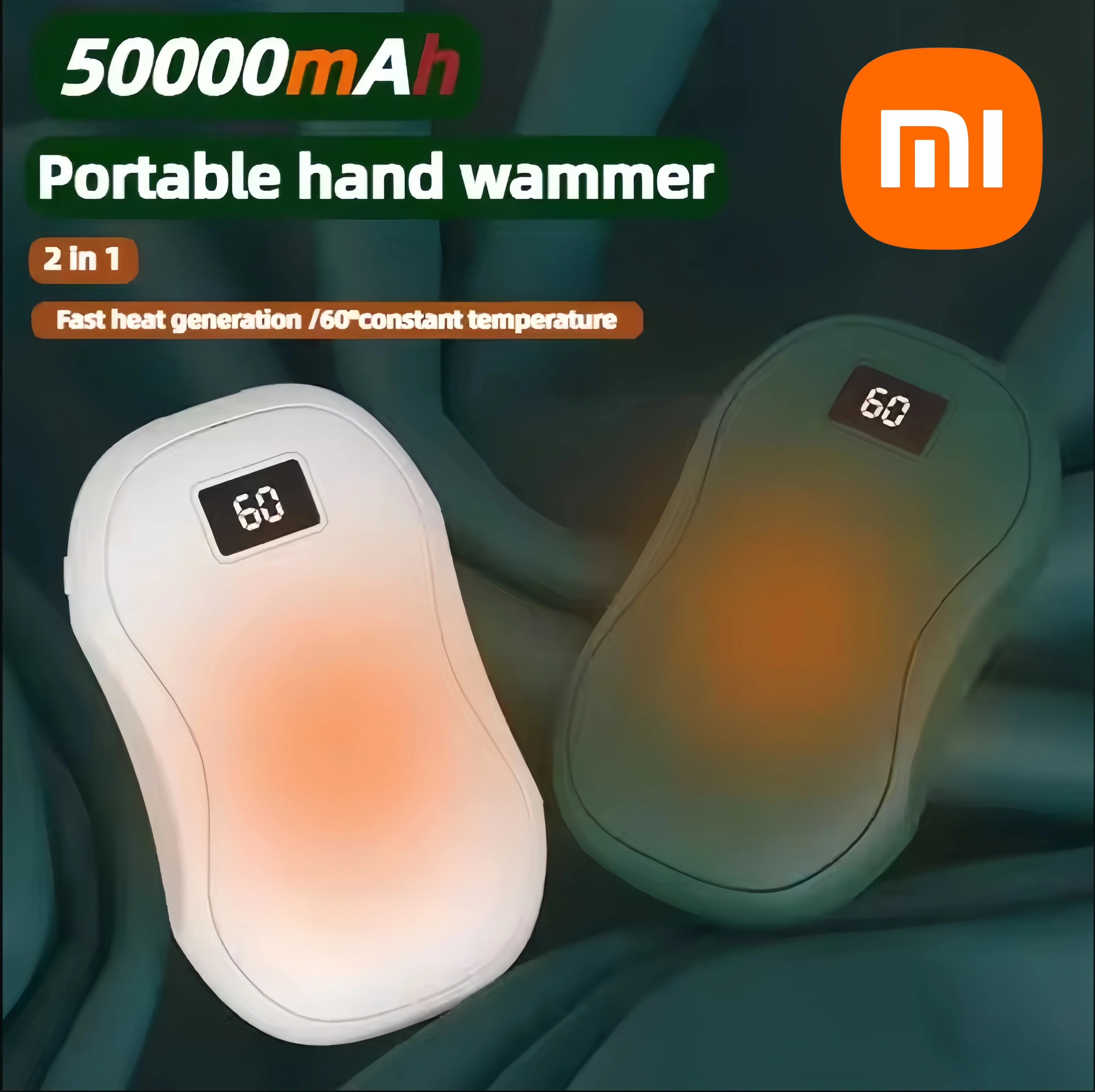 Xiaomi Hand Warmer 50000mAh Large Capacity Hand Warmer Portable Hand Warmer Safe and Durable Winter Warming Supplies