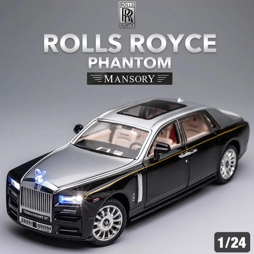 Miniature Rolls Royce Spectre Starlight 1:24 – Alliage Moulé Sous Pression, Portes Ouvrantes Et Roues Mobiles