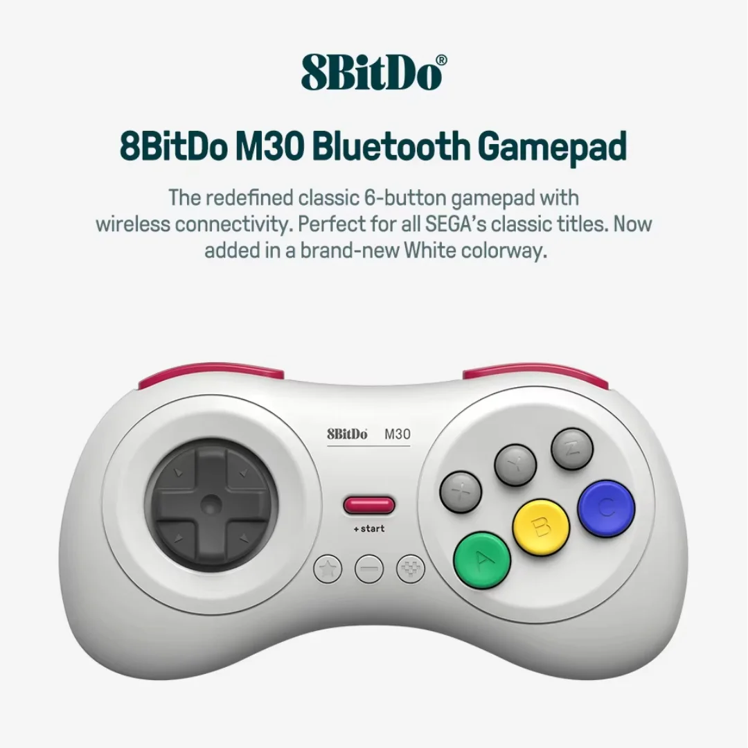 8BitDo M30 Game Bluetooth Controller Retro 6 Button Gamepad For Switch1/2 Android Windows Steam Raspberry Pi Sega Genesis/Drive