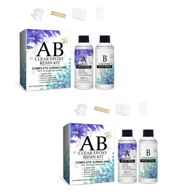 

6.76OZ Epoxy Resin Clear with Accessories for Jewelry Making, Art Resin 601D