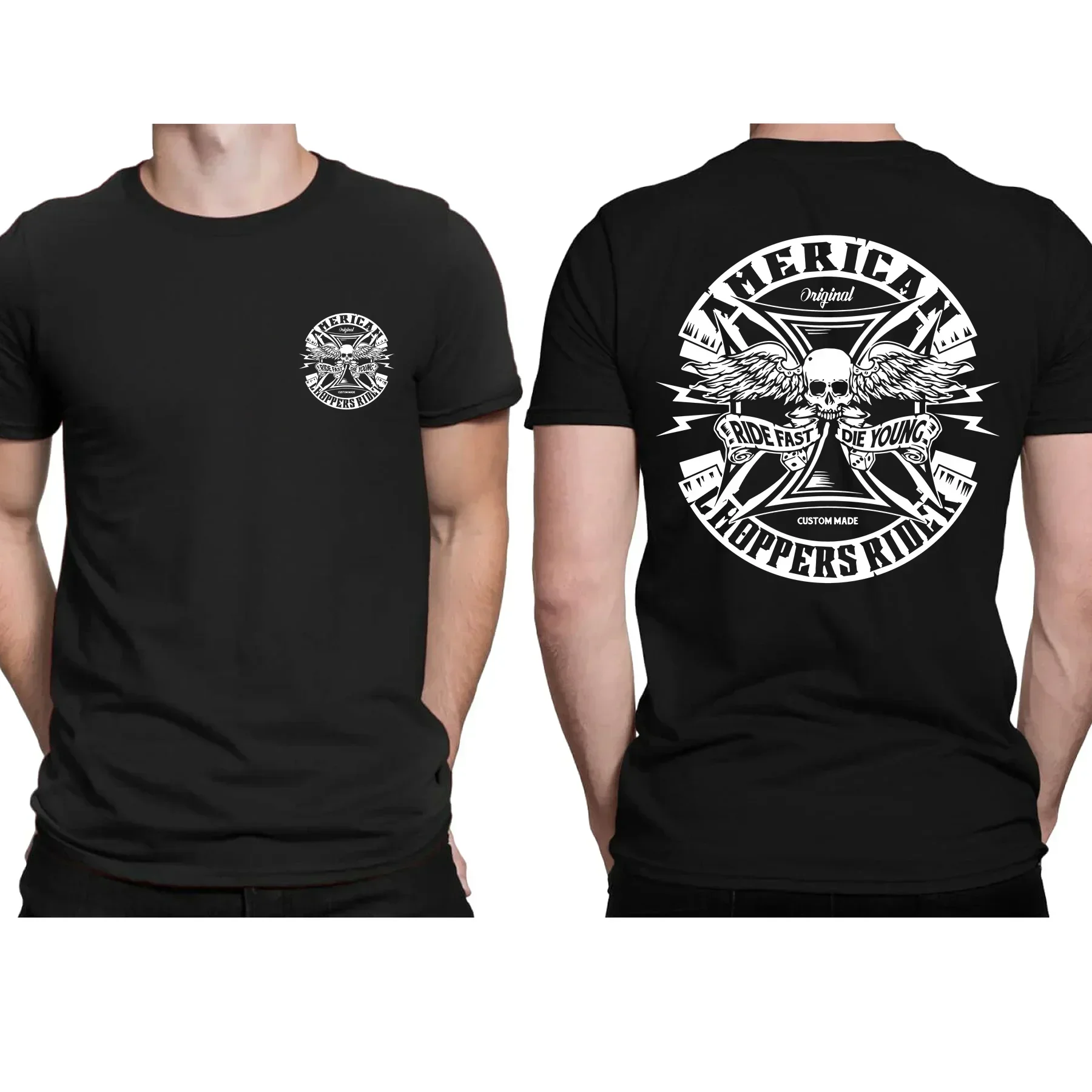 

Motorcycle Speed Fan T-shirt Men's Summer Comfortable Loose Short-sleeved Cotton Crew Neck Top Fashion Trend Men's Clothing