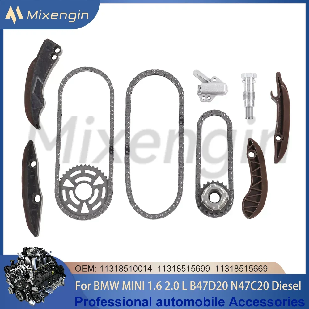 Engine Parts Timing Chain kit Fit 1.6 2.0 L N47 D20 Diesel For BMW 1 2 3 4 5 Series X1 X2 X3 X4 X5 Mini Clubman Countryman Coupe