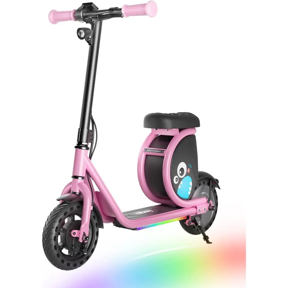 

Children's Electric Scooter for Ages 5-9: LED Lights, 56Wh Battery, 5 Miles Range, Storage, Drum Brake, 100W Motor